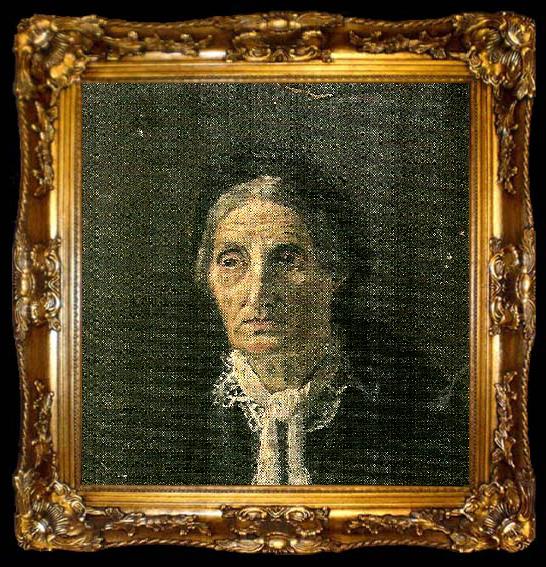 framed  Eugene Jansson portratt av aldre dam, ta009-2